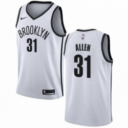 Mens Nike Brooklyn Nets 31 Jarrett Allen Authentic White NBA Jersey Association Edition 