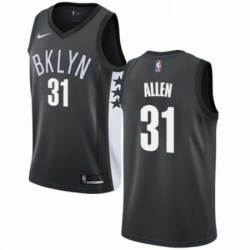 Mens Nike Brooklyn Nets 31 Jarrett Allen Swingman Gray NBA Jersey Statement Edition 