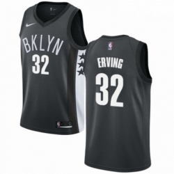 Mens Nike Brooklyn Nets 32 Julius Erving Authentic Gray NBA Jersey Statement Edition