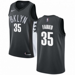 Mens Nike Brooklyn Nets 35 Kenneth Faried Swingman Gray NBA Jersey Statement Edition 