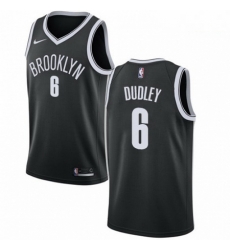 Mens Nike Brooklyn Nets 6 Jared Dudley Swingman Black NBA Jersey Icon Edition 