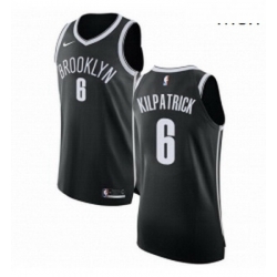 Mens Nike Brooklyn Nets 6 Sean Kilpatrick Authentic Black Road NBA Jersey Icon Edition