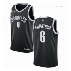 Mens Nike Brooklyn Nets 6 Sean Kilpatrick Swingman Black Road NBA Jersey Icon Edition