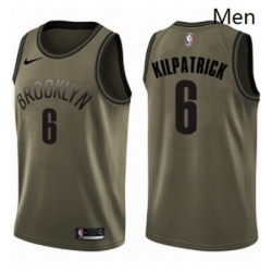 Mens Nike Brooklyn Nets 6 Sean Kilpatrick Swingman Green Salute to Service NBA Jersey