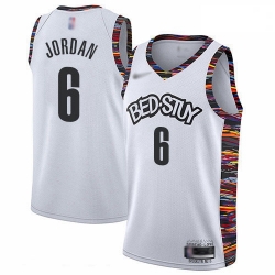 Nets 6 DeAndre Jordan White Basketball Swingman City Edition 2019 20 Jersey