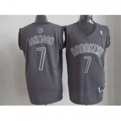 Nets 7 Joe Johnson Grey Big Color Fashion Stitched NBA Jersey