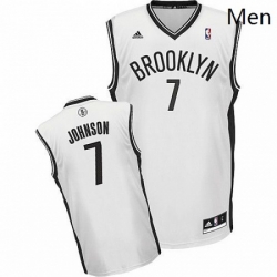 Nets 7 Joe Johnson White Home Revolution 30 Stitched NBA Jersey