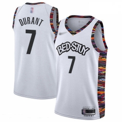 Nets 7 Kevin Durant White Basketball Swingman City Edition 2019 20 Jersey