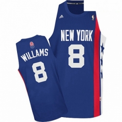 Nets 8 Deron Williams Blue ABA Hardwood Classic Stitched NBA Jersey