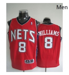 Revolution 30 Nets 8 Deron Williams Red Stitched NBA Jersey