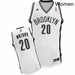 Womens Adidas Brooklyn Nets 20 Timofey Mozgov Swingman White Home NBA Jersey
