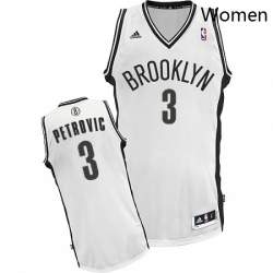 Womens Adidas Brooklyn Nets 3 Drazen Petrovic Swingman White Home NBA Jersey