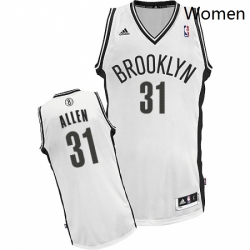 Womens Adidas Brooklyn Nets 31 Jarrett Allen Swingman White Home NBA Jersey 
