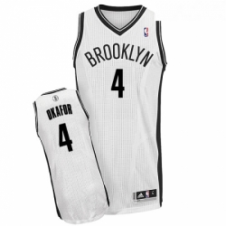 Womens Adidas Brooklyn Nets 4 Jahlil Okafor Authentic White Home NBA Jersey 