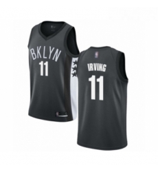 Womens Brooklyn Nets 11 Kyrie Irving Authentic Gray Basketball Jersey Statement Edition 