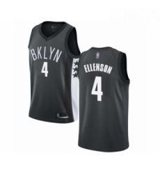 Womens Brooklyn Nets 4 Henry Ellenson Authentic Gray Basketball Jersey Statement Edition 