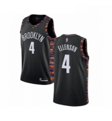Womens Brooklyn Nets 4 Henry Ellenson Swingman Black Basketball Jersey 2018 19 City Edition 