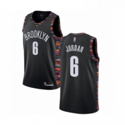 Womens Brooklyn Nets 6 DeAndre Jordan Swingman Black Basketball Jersey 2018 19 City Edition