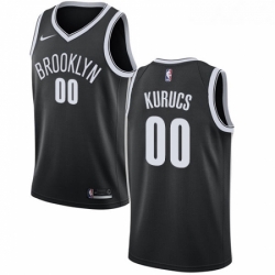 Womens Nike Brooklyn Nets 00 Rodions Kurucs Swingman Black NBA Jersey Icon Edition 
