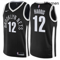 Womens Nike Brooklyn Nets 12 Joe Harris Swingman Black NBA Jersey City Edition 
