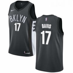 Womens Nike Brooklyn Nets 17 Ed Davis Swingman Gray NBA Jersey Statement Edition 