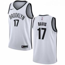 Womens Nike Brooklyn Nets 17 Ed Davis Swingman White NBA Jersey Association Edition 