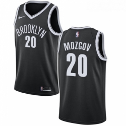 Womens Nike Brooklyn Nets 20 Timofey Mozgov Swingman Black Road NBA Jersey Icon Edition