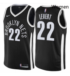 Womens Nike Brooklyn Nets 22 Caris LeVert Swingman Black NBA Jersey City Edition