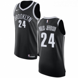 Womens Nike Brooklyn Nets 24 Rondae Hollis Jefferson Authentic Black Road NBA Jersey Icon Edition