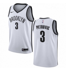 Womens Nike Brooklyn Nets 3 Drazen Petrovic Swingman White NBA Jersey Association Edition