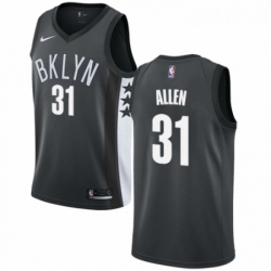 Womens Nike Brooklyn Nets 31 Jarrett Allen Authentic Gray NBA Jersey Statement Edition 