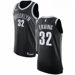 Womens Nike Brooklyn Nets 32 Julius Erving Authentic Black Road NBA Jersey Icon Edition