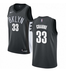 Womens Nike Brooklyn Nets 33 Allen Crabbe Authentic Gray NBA Jersey Statement Edition 