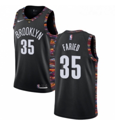 Womens Nike Brooklyn Nets 35 Kenneth Faried Swingman Black NBA Jersey 2018 19 City Edition 