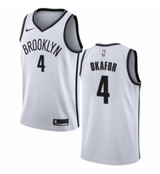 Womens Nike Brooklyn Nets 4 Jahlil Okafor Swingman White NBA Jersey Association Edition 