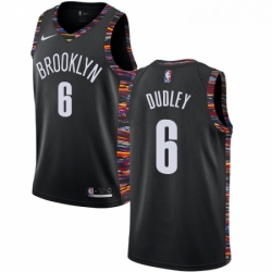 Womens Nike Brooklyn Nets 6 Jared Dudley Swingman Black NBA Jersey 2018 19 City Edition 