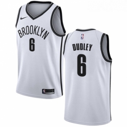 Womens Nike Brooklyn Nets 6 Jared Dudley Swingman White NBA Jersey Association Edition 