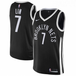Womens Nike Brooklyn Nets 7 Jeremy Lin Swingman Black NBA Jersey City Edition