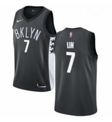Womens Nike Brooklyn Nets 7 Jeremy Lin Swingman Gray NBA Jersey Statement Edition
