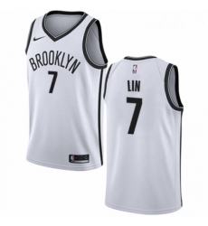 Womens Nike Brooklyn Nets 7 Jeremy Lin Swingman White NBA Jersey Association Edition