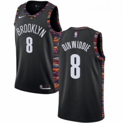 Womens Nike Brooklyn Nets 8 Spencer Dinwiddie Swingman Black NBA Jersey 2018 19 City Edition 