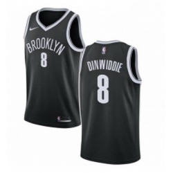 Womens Nike Brooklyn Nets 8 Spencer Dinwiddie Swingman Black NBA Jersey Icon Edition 