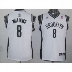 Nets 8 Deron Williams White Stitched Youth NBA Jersey