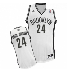 Youth Adidas Brooklyn Nets 24 Rondae Hollis Jefferson Swingman White Home NBA Jersey