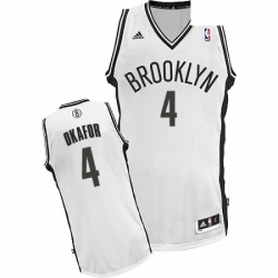 Youth Adidas Brooklyn Nets 4 Jahlil Okafor Swingman White Home NBA Jersey 