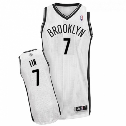 Youth Adidas Brooklyn Nets 7 Jeremy Lin Authentic White Home NBA Jersey