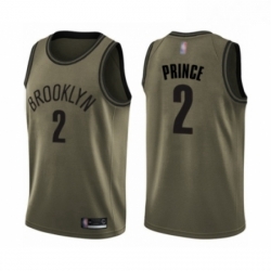 Youth Brooklyn Nets 2 Taurean Prince Swingman Green Salute to Service Basketball Jersey 