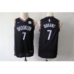 Youth Nets 7 Kevin Durant Black Youth City Edition Nike Swingman Jersey