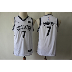Youth Nets 7 Kevin Durant White Youth Nike Swingman Jersey