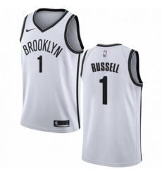 Youth Nike Brooklyn Nets 1 DAngelo Russell Authentic White NBA Jersey Association Edition